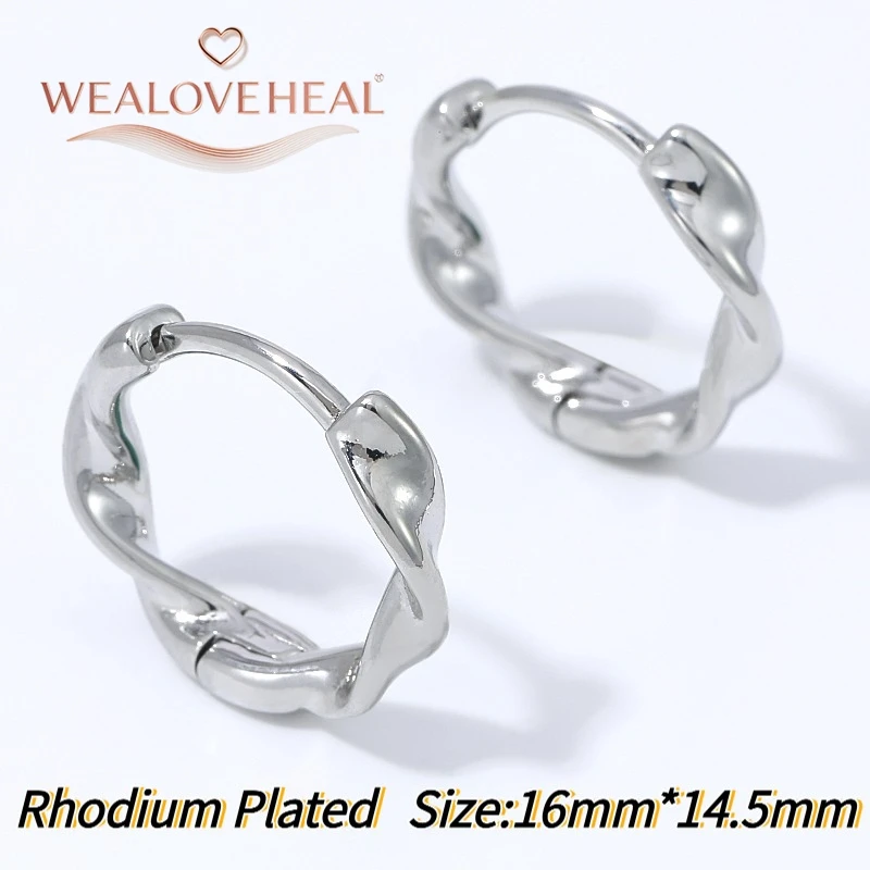 1 Paar 18K vergoldete Messing-Möbius-Twist-Huggie-Creolen für Damen, geometrische kleine Ohrringe für den Alltag, Party oder als Geschenk – Detail 23