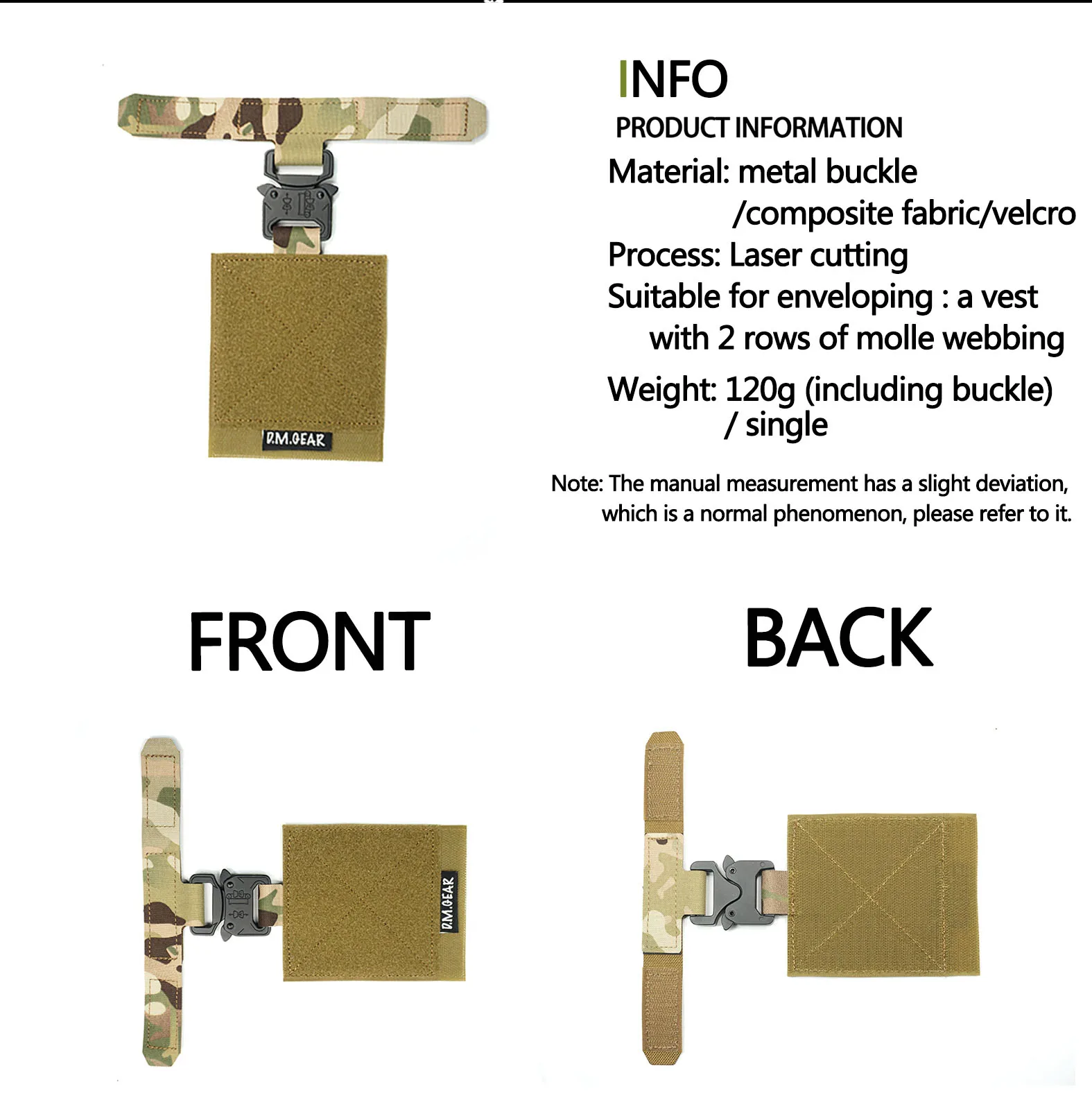 DMGear FCPC AVS SPC Vest Quick Release Buckle Metal Buckle Compatible with TMC FERRO