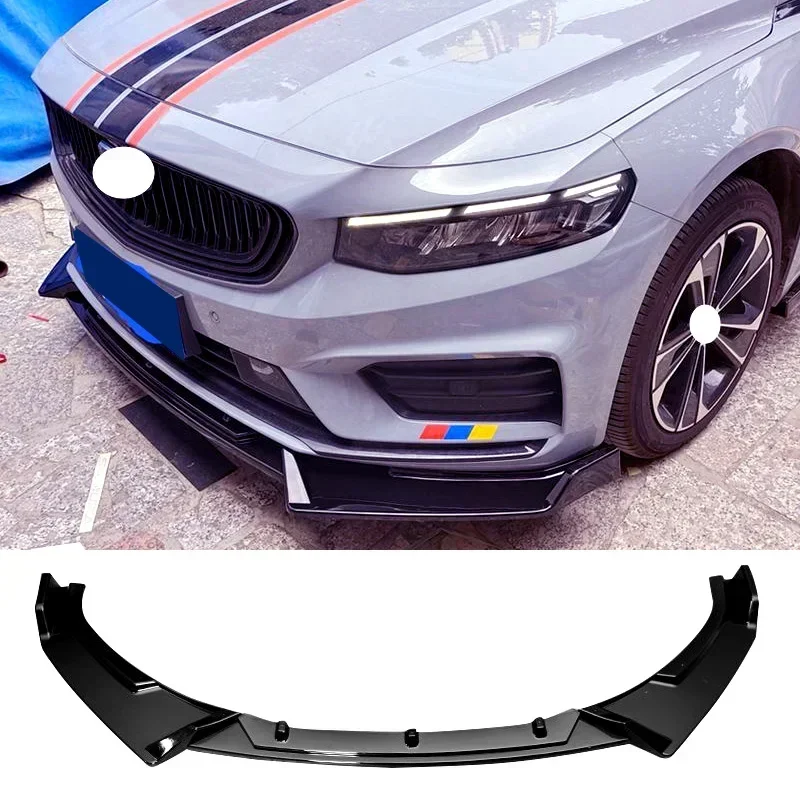 New！ Front Splitter for Geely Preface Xingrui 2021 2023 Bumper Spoiler Gloss Black Skirts Lip Rear Diffuser Body Kit Accessories