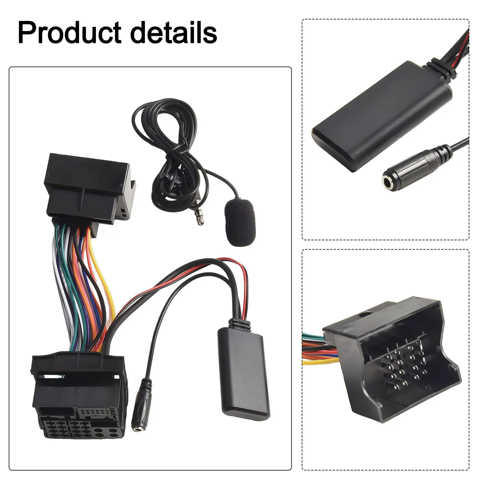 5.0 AUX Adapter Kit with Microphone for Opel CD30 CDC40 CD70 DVD90 Radios Nondestructive Installation Required