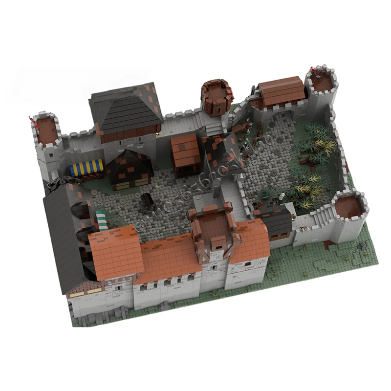 جديد 10546 قطعة القلعة القديمة في القرون الوسطى عرض الشارع اللبنات الأفكار الإبداعية ألعاب أطفال الجمعية التعليمية هدية عيد ميلاد