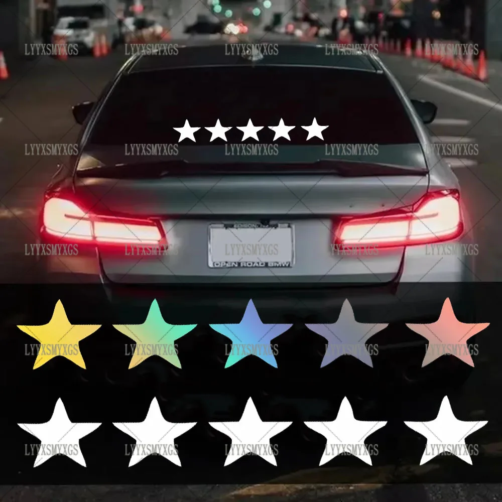 

Self-Adhesive Custom Personalized fluorescent star Car Stickers Waterproof Sunscreen Vinyl Decal PVC wholesale Car Accessories