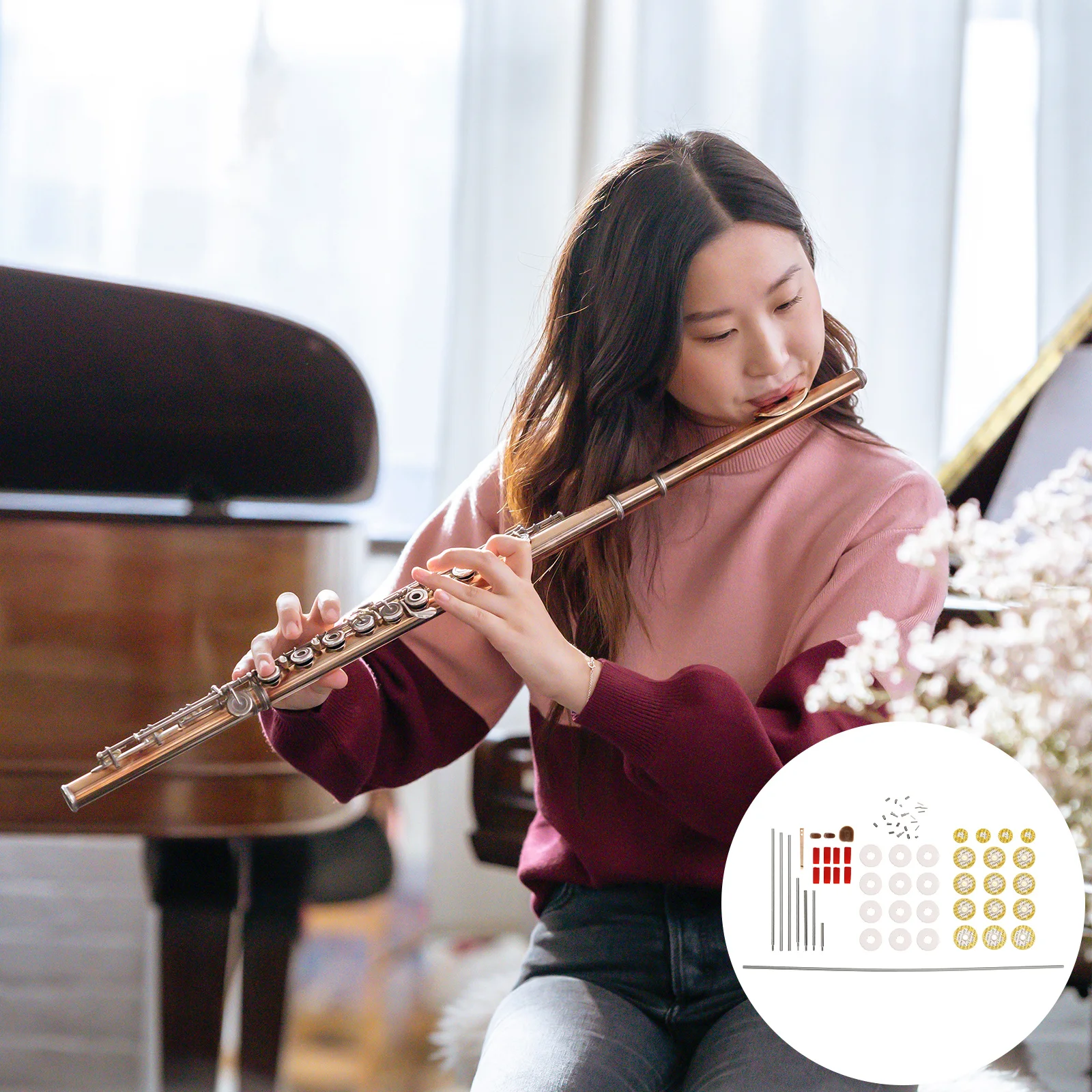 

1 Set Flute Kit Assorted Color Complete Tools For Band Instrument Durable Screw Pad Diy Repair Flute Repair Tools Set Musical