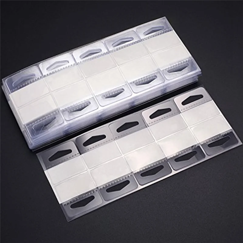 Adhesive Hang Tag 1-1/2 X 1-1/2 Inch Slot Display Hang Tag Clear Hang Tag Folding Labels For Store Display