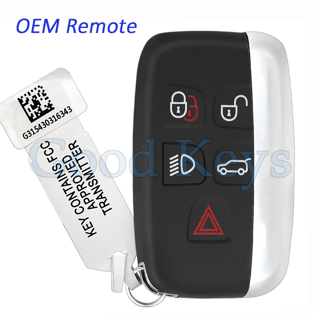 KEYECU Chiave A Distanza Senza Chiave Originale Fob 315/433 MHz per Land Rover Range Rover Sport Evoque Vogue per Jaguar XJ Xe XF 2010-2020