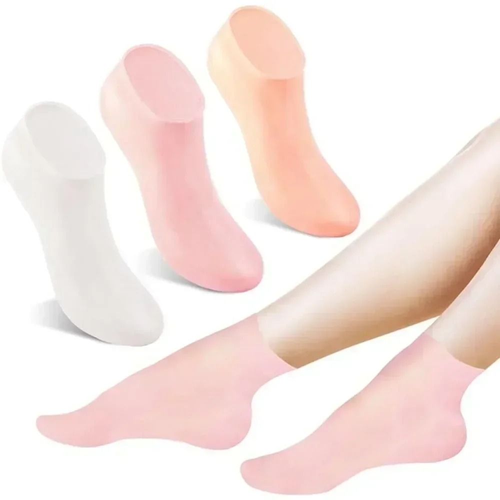 

1 Pair Silicone Socks Foot Spa Moisturizing Gel Cove Exfoliating Preventing Dryness Cracked Feet Skin Care Anti Cracking Sock