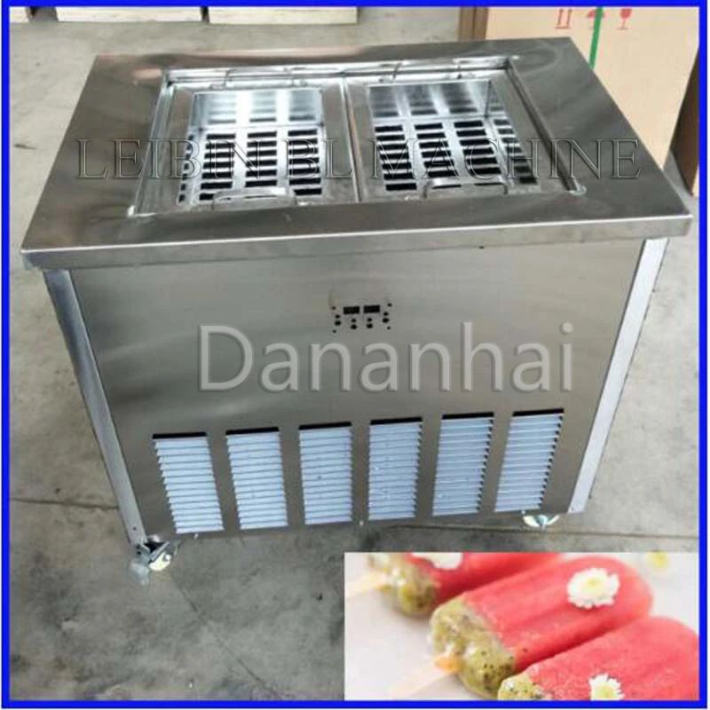 

High Quality Chocolate Popsicle Machine, Commercial Dual Mold Ice Cream Machine