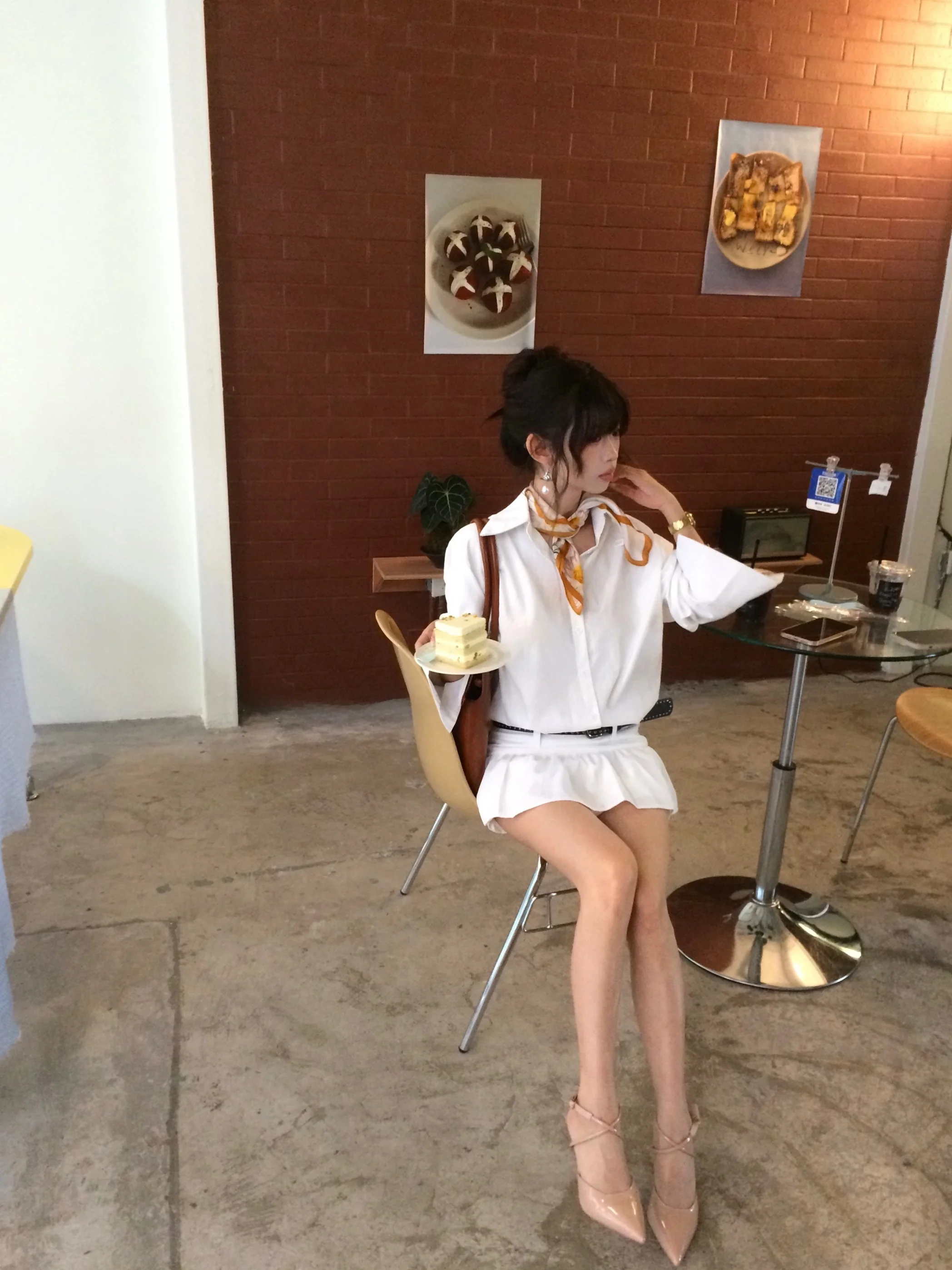 

NogiUnit Office Lady Slimming Loose irt Two-Piece Set Ele Old Money Sle Polyester 00% Made in China Ladies irt