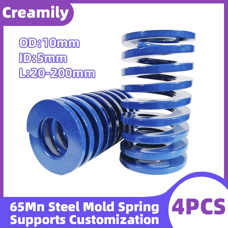 

Creamily 4PCS Blue TL Light Load Spiral Stamping Blue Die Springs Compression Mould Springs OD10mm ID5mm L20-200mm