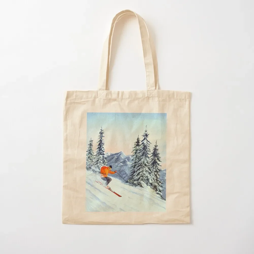 Skiing - The Clear Leader Tote Bag Fabric bag tote bag screen Handbags women canvas tote
