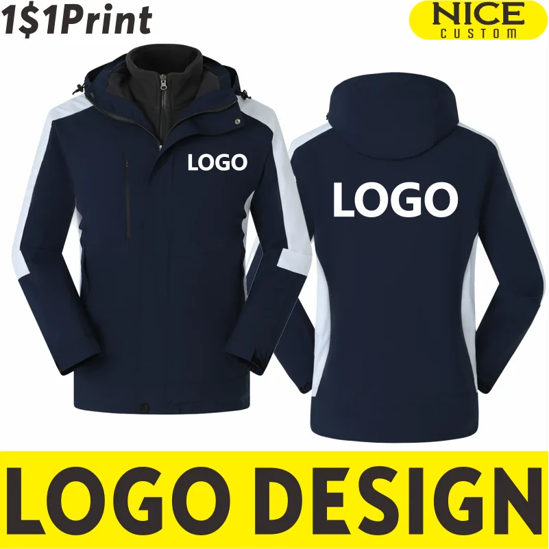 Casual Waterproof Windproof Warm Jacket Custom Design Company Personal Fashion Sweatshirt Embroidery Logo Quality Hoodie Print