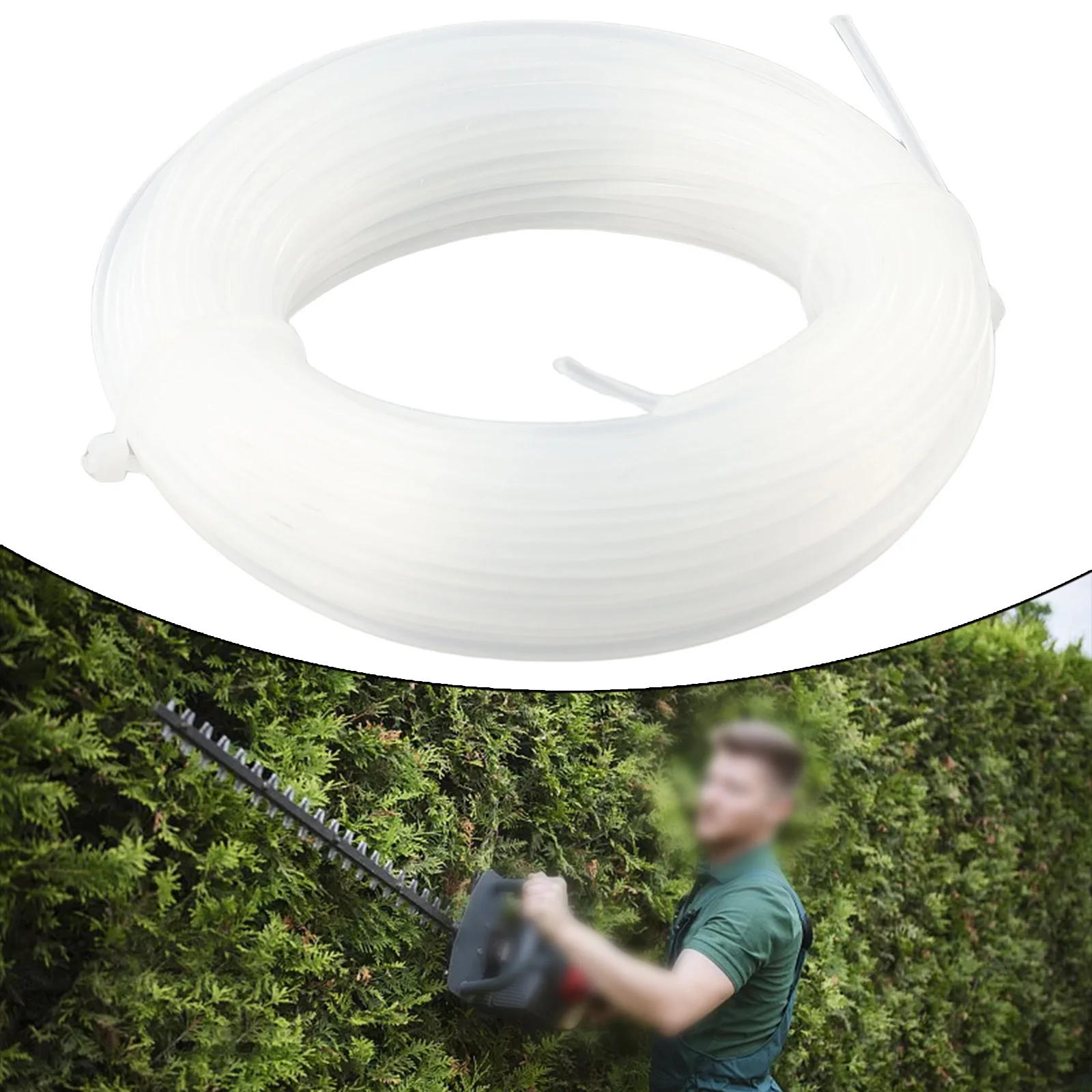 20 Meter Replacement Trimmer Cord For Lawn Care Equipment Suitable For Both Straight And Curved Shaft Trimmers