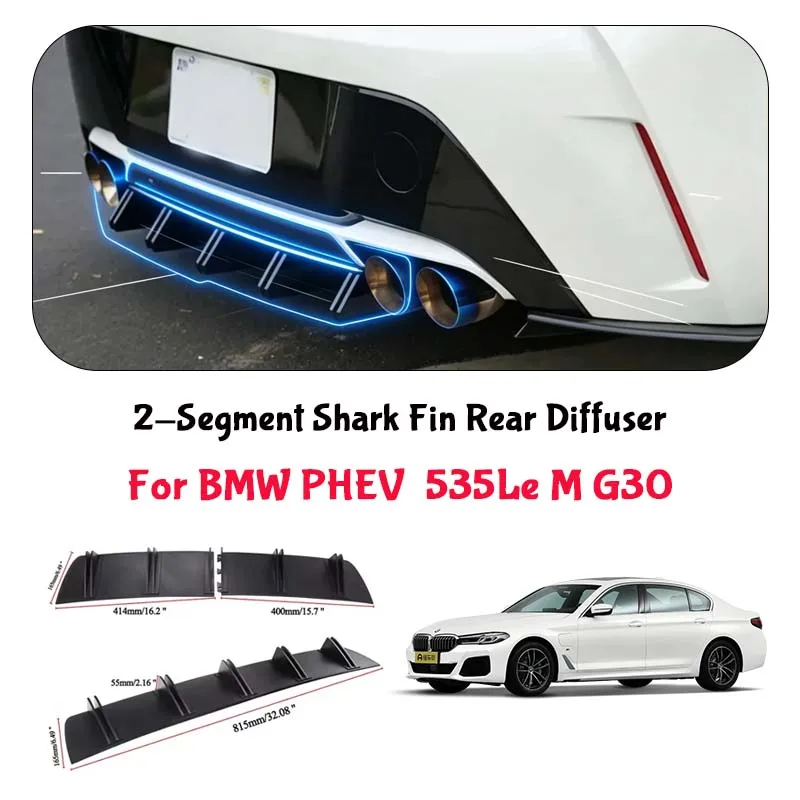 For BMW PHEV  535Le M G30 Shark Fin Rear Diffuser Split Chassis Spoiler Auto Aerodynamic Parts Aerodynamic Modification