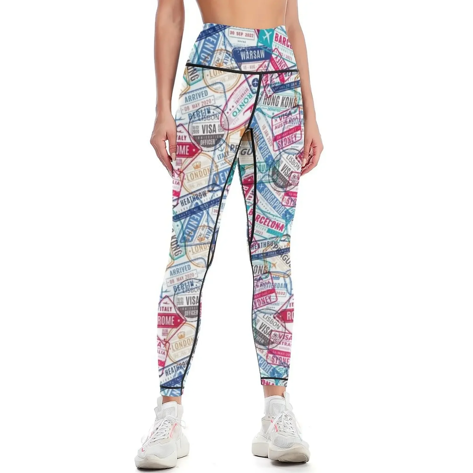 

Passport to Everywhere Leggings sport pants high waist workout clothes for Clothing fitness Womens Leggings