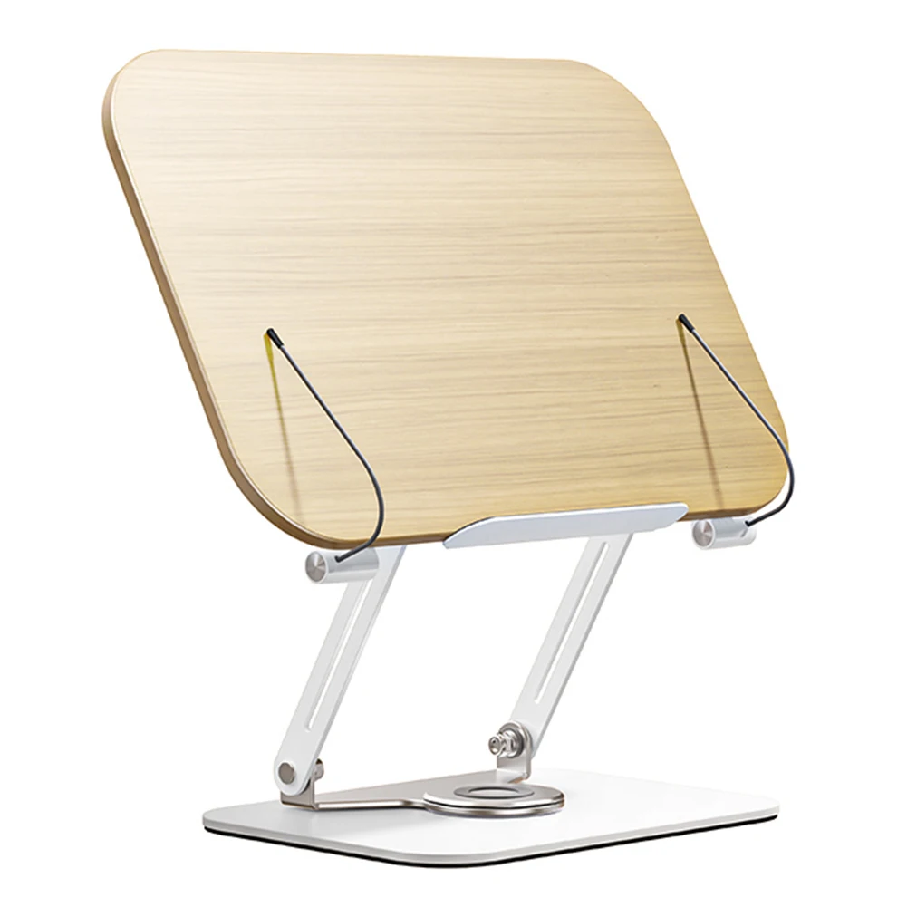 Buchständer zum Lesen, verstellbarer Kochbuchständer mit um 360 Grad drehbarer Basis, Rezeptbuchhalter für Laptop, Rezept, Lehrbuch