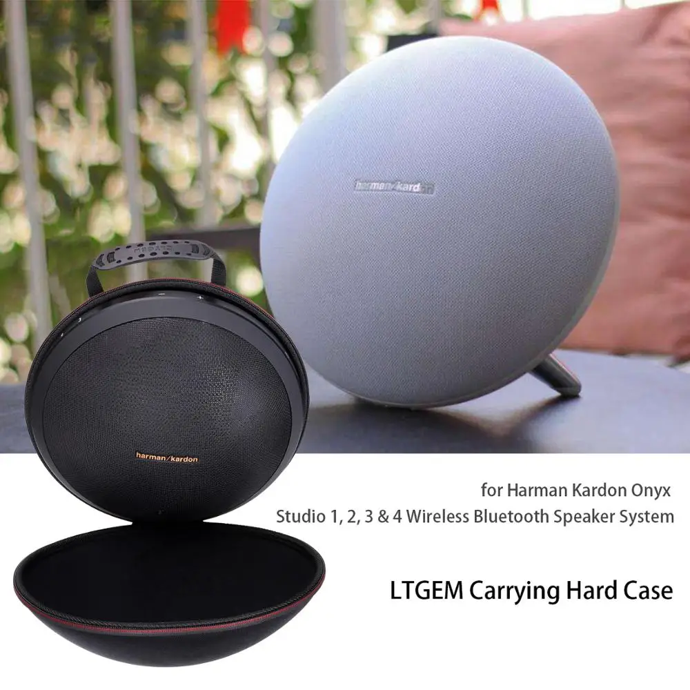 LTGEM Case for Harman Kardon Onyx Studio 1, 2, 3 & 4 Wireless Bluetooth Speaker System. Fits Rechargeable Battery (Black)