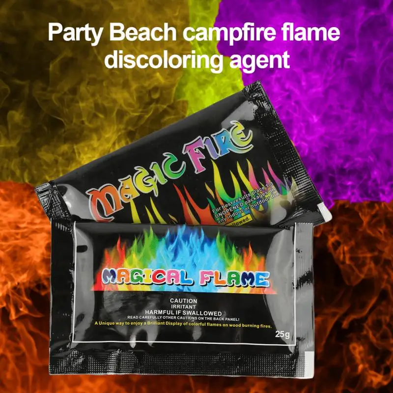 1~5PCS 10g/15g Mystical Fire Coloured Magical Flame For Bonfire Campfire Party Fireplace Flames Powder Trick Pyrotechnics