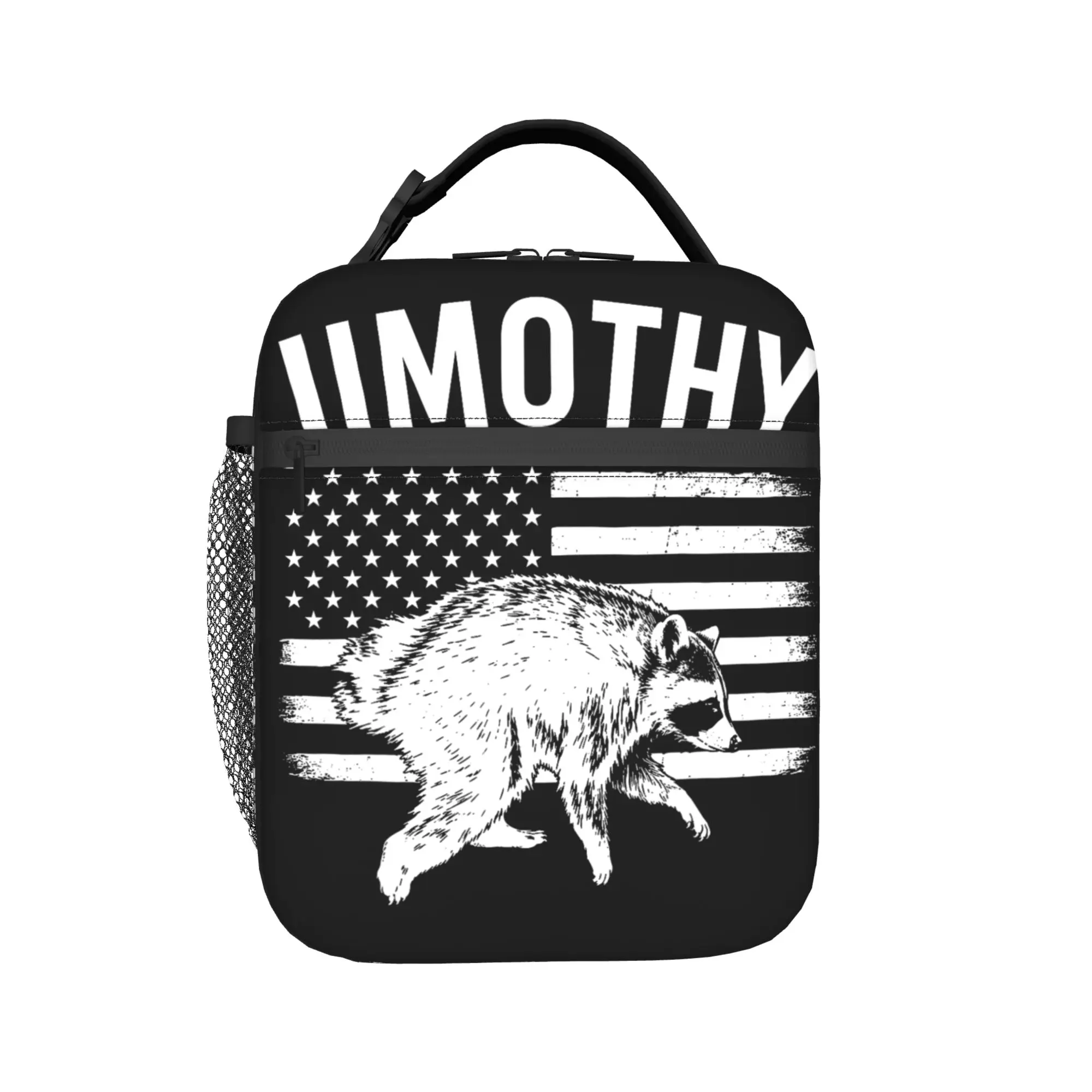 Jimothy Viral Seattle Racoon Funny Jimothy Insulated Lunch Bags Leakproof  Cooler Bag Lunch Box Tote College Food Handbags
