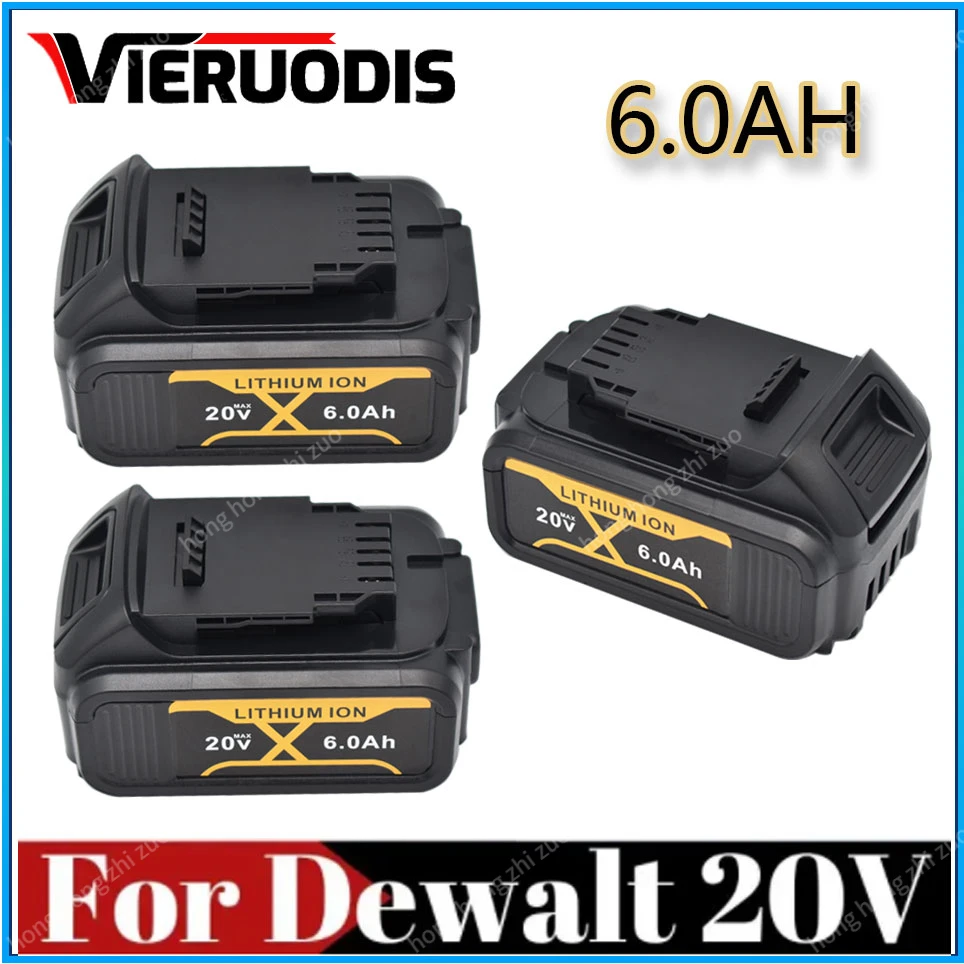 

For Dewalt 20V 6000mah Replacement battery DCB606 DCB609 DCB205 DCB206 DCB209 DCB182 Cordless Power Tool Battery