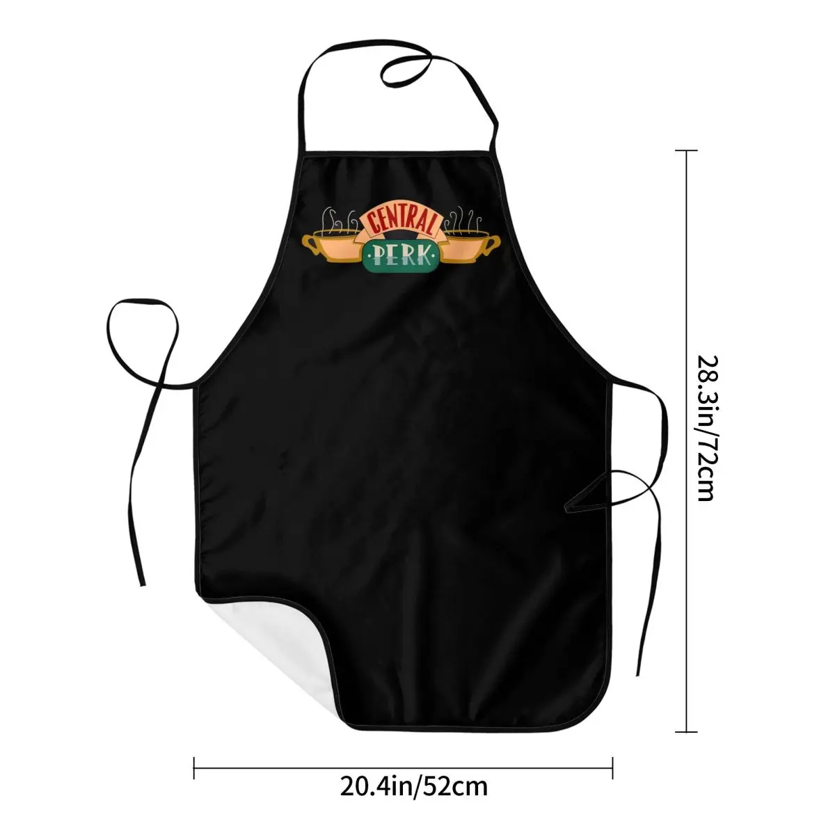 Unisex Friends Central Perk Logo Bib Apron Adult Women Men Chef Tablier Cuisine for Kitchen Cooking TV Show Baking