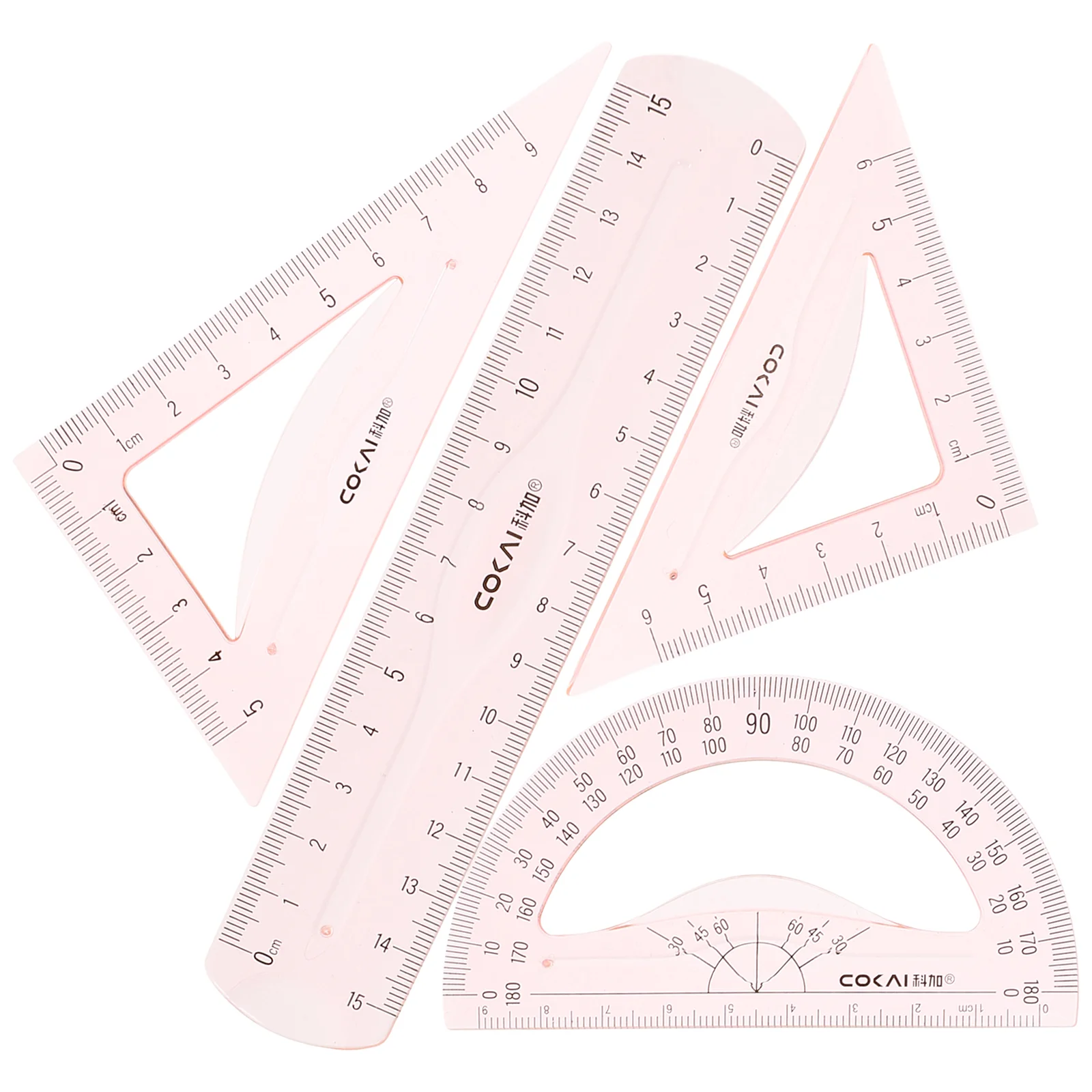 Regla suave, reglas de medición, transportador geométrico, herramienta de dibujo Triangular para estudiantes, papelería de oficina para niños Pp