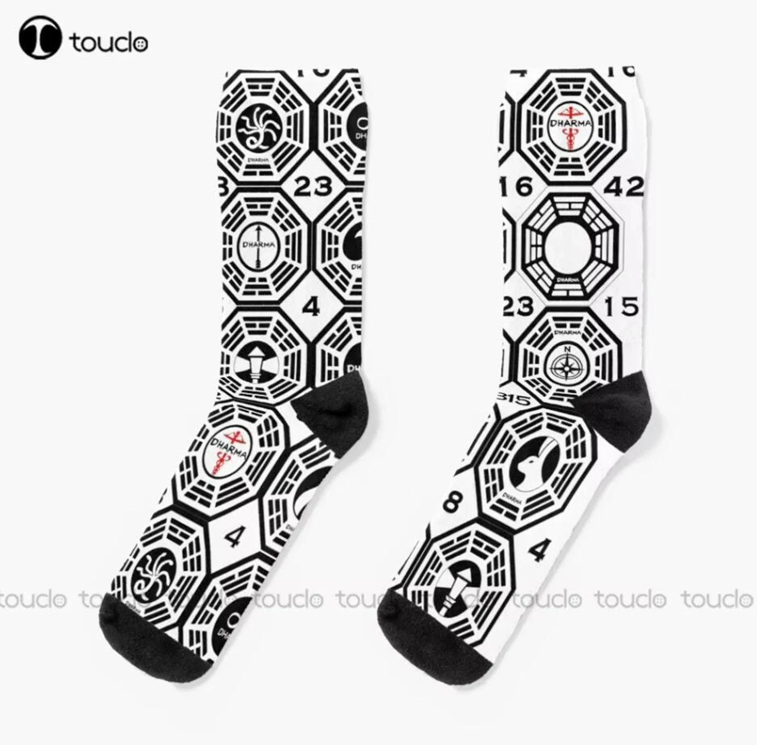 

Lost Dharma Stations With The Numbers Socks Black Socks Men Christmas New Year Thanksgiving Day Gift Custom