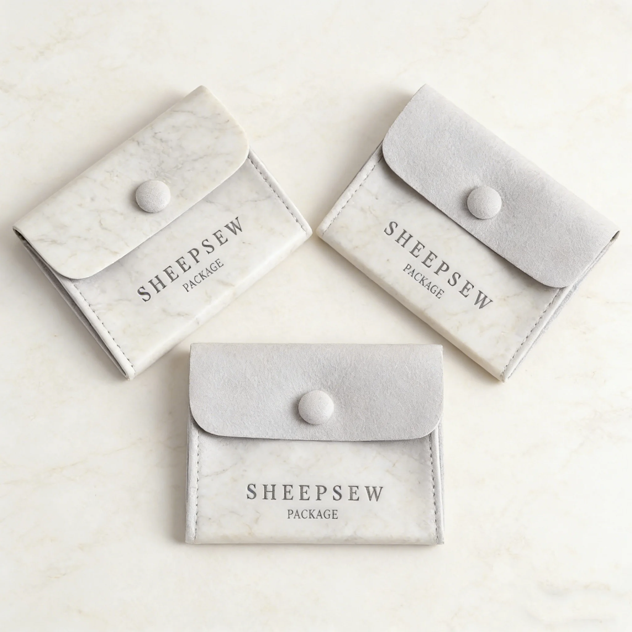 

SHEEPSEW 8x6см Серый мешочек из микрофибры для украшений, маленькая подарочная сумка с кнопкой-застежкой, оптом