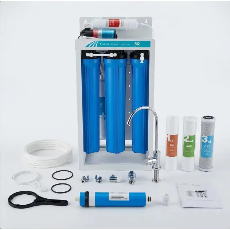 800GPD High Flow RO Water Filtration System For Kitchen Cafe Milk Tea Shop Pure Drinking Water Production Supply
