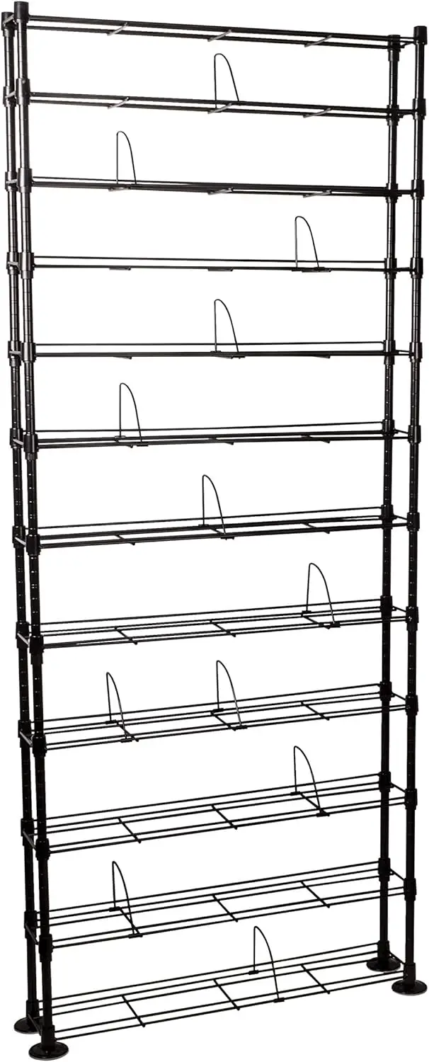 steel 12 Tier Shelving - Heavy Gauge Steel Wire Shelving For 864 Cd/450 Dvd/Blu-Ray/Games In Gunmetal,38408071