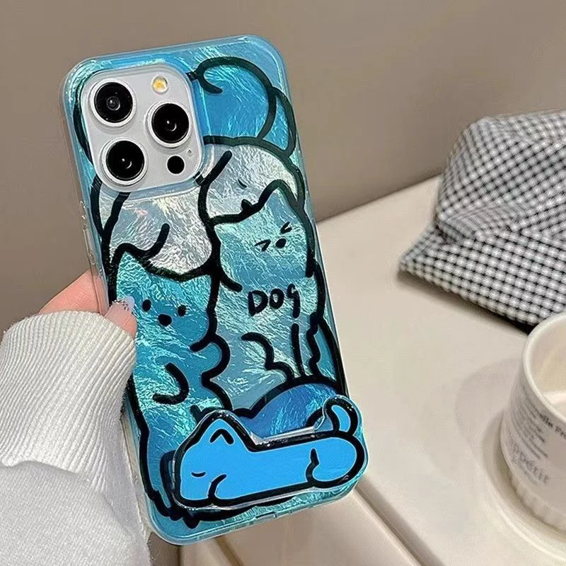 For iPhone 17 16E 16 15 14 13 12 11 Pro Max Case Simple Fashion Cat Dog Pattern Phone Case For iPhone XS Max XR X 7 8 Plus Cover