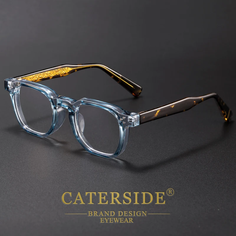 

CATERSIDE Anti Blue Light Glasses for Men TR90 Frame High Quality Retro Square Computer Reading Glasses Women Optical Eyewear