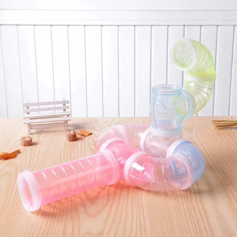 DIY Hamster Tunnel Toy Pet Sports Training Pipeline Transparent Runway Toy Pet Hamster Game for Small Animal Accessori