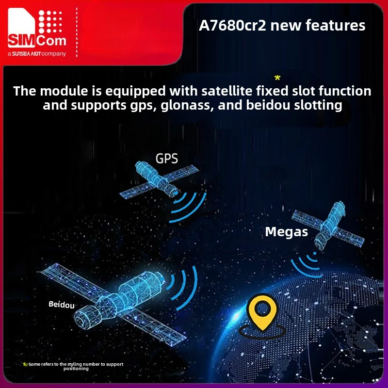 Módulo de comunicação SIMCOM core signal A7680C 1606 plataforma 4g com posicionamento de voz dual SIM suporte cartão SD