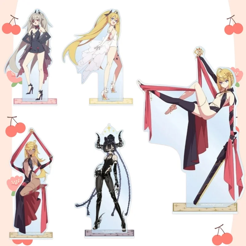 Djmax Respect V Acrylic Standee Hikari Nana El Clear Miria Evening Party Dress Character Tabletop Display Stand Desk Decor Gifts