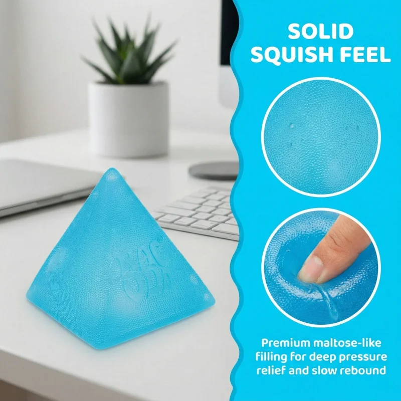 NeeDoh Style Pyramid Sugar Squishy Toy, Maltose Squeeze Ball Stress Relief