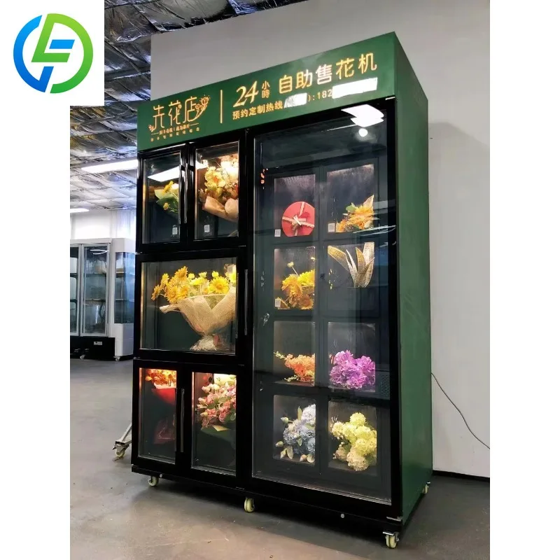 

FOODLINE Customized Large Capacity Flower Vending Machine Transparent Display for Fresh Bouquet and Flowers