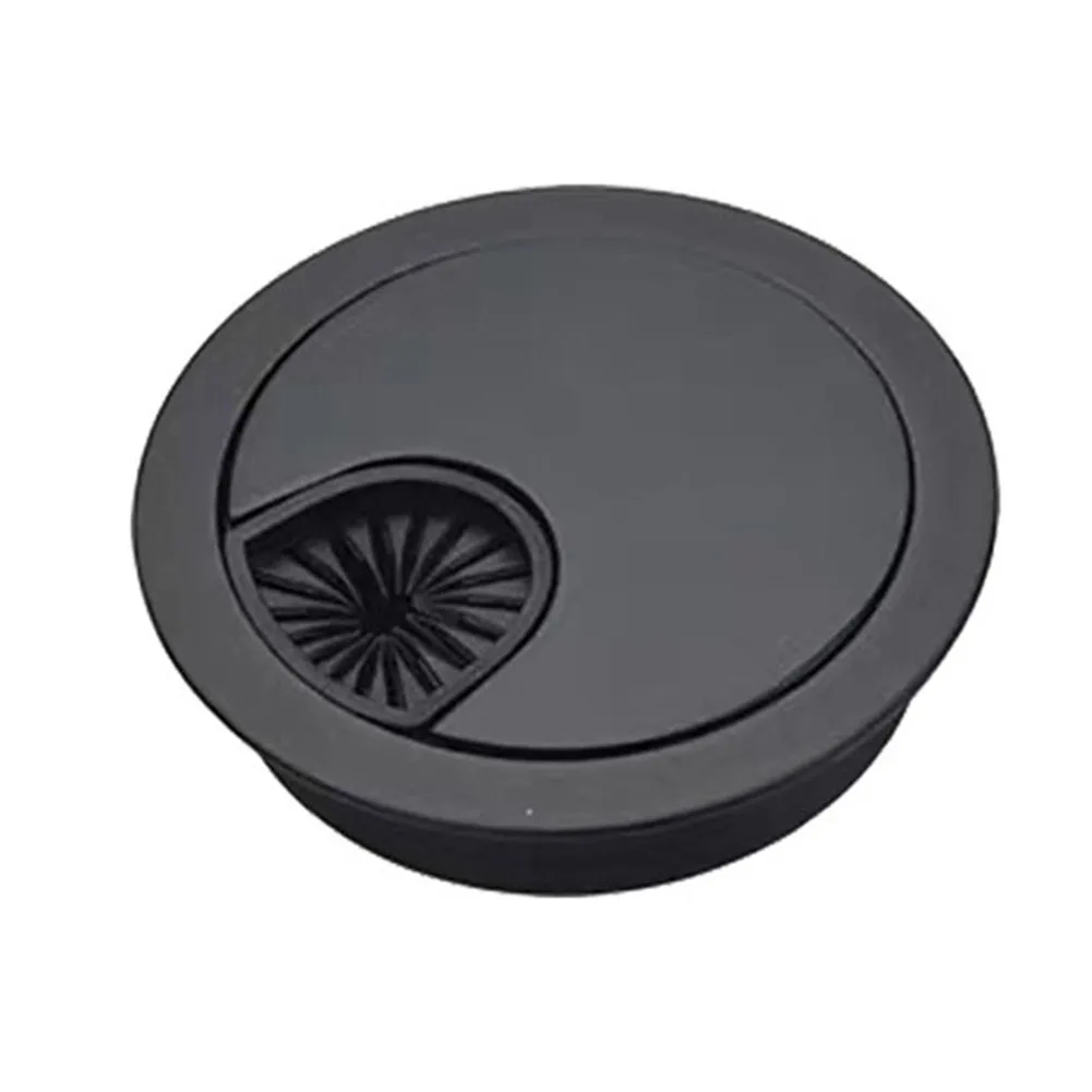 Cable Hole Cover Desk Metal Grommet Office Thick Material Anti-rust Anti-slip Ribs Non-fading Detachable Design