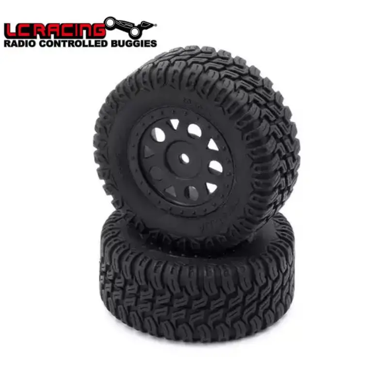 Original LC RACING For L6268 SC Tires Set Black 22' 2pcs For RC LC For EMB-SC