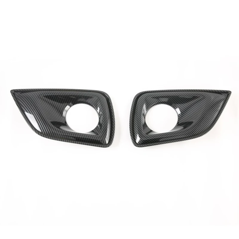 

for Nissan Navara NP300 2016-2021 Carbon Fibre Car Front Fog Light Lamp Decorative Frame Cover Trim Sticker Accessories