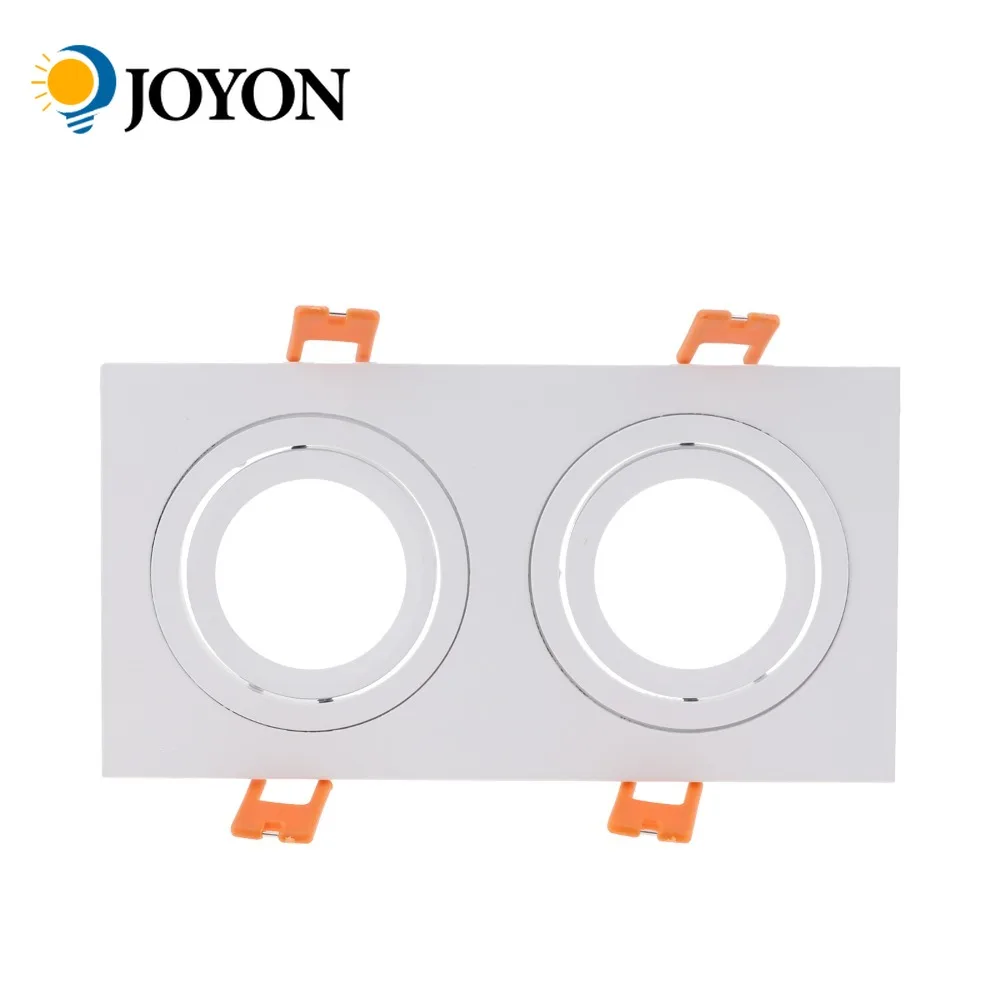 

JOYINLED Square Double Ring LED Spotlights GU10 MR16 Base Light Mounting Frames Black Mounting Frames for Home Room Decoration