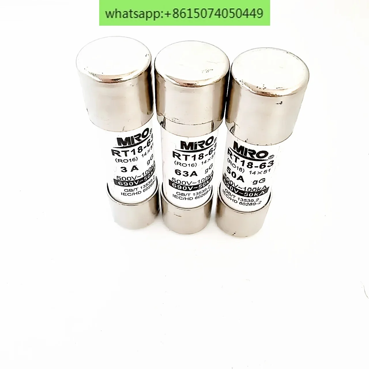 10개 명 퓨전 퓨즈 RO16 14x511A~ 63A 500V 690V 세라믹 퓨즈