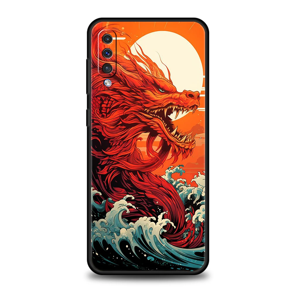 Dazzling Dragon Phone Case for Samsung Galaxy A24 A13 A53 A73 A33 A22 A12 A02 A03 A05 A70 A50 A10 A20 5G Silicone Cover Shell