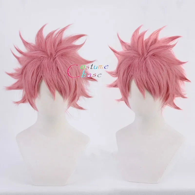 Etherious Natsu Dragneel Anime Fairy Cosplay Wig Pink Heat Resistant Synthetic Hair Halloween Costume Party Wigs