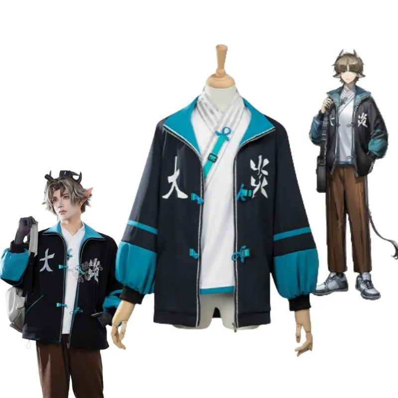 

Game Arknights Yan Cosplay Costume Fashion Coat Daily Wear Wig Suit for Men Halloween Anime Carnival Party Rolelay Outfits