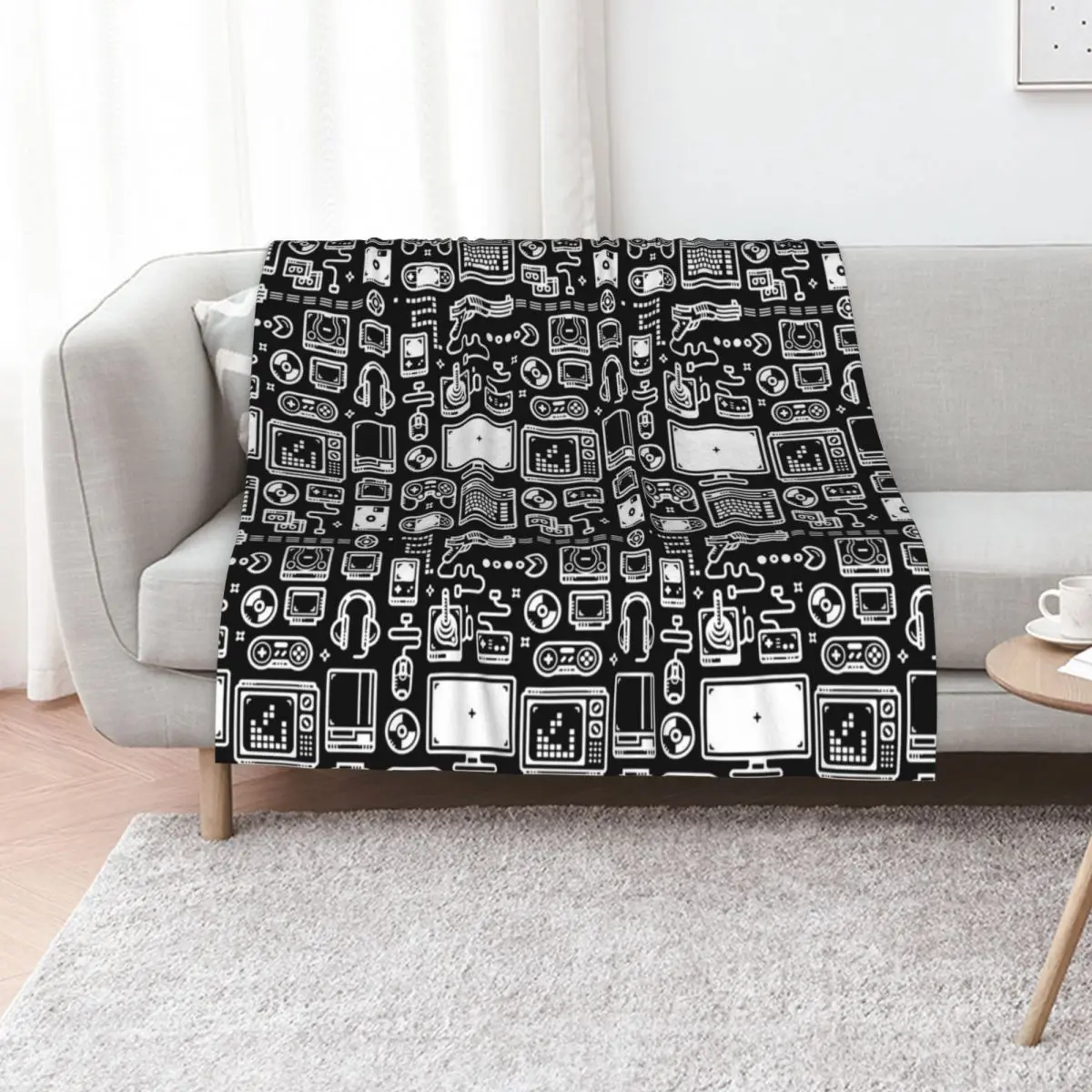 

Retro Gamer Video Game Consoles, PC's, Controllers, Joysticks and Gamepads Throw Blanket Summer valentine gift ideas Blankets