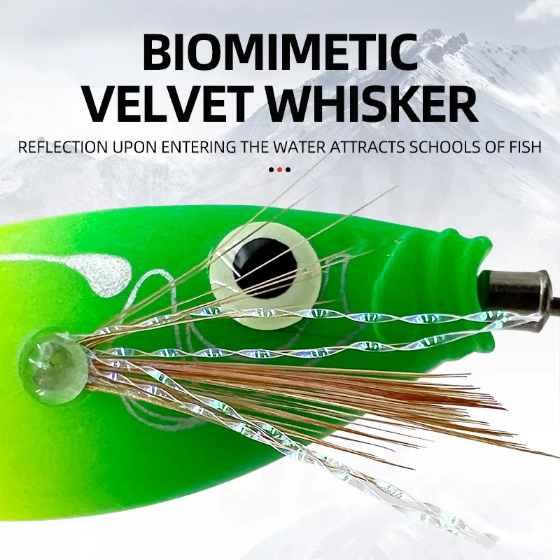 8 Colors/ Bag Luminous Squid Jig Lure Sea Fishing Wood Shrimp Lure Saltwater Cuttlefish Squid Jig Hook Bait Shrimp Wobbler Pesca