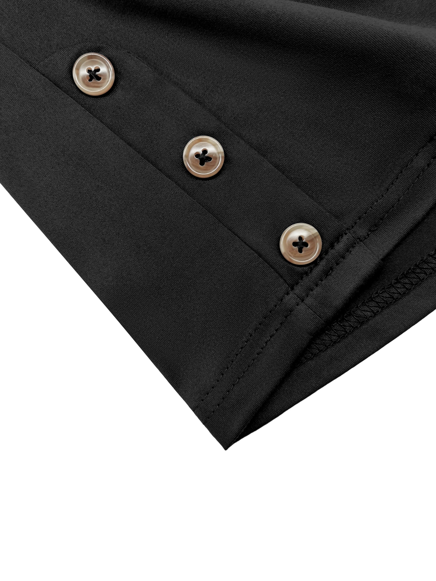 Damen Sommer-Shorts mit hoher Taille, elastischem Bund, lockerem, weitem Bein, knielang, lässige Hose mit Taschen und seitlichen Knöpfen – Detail 15