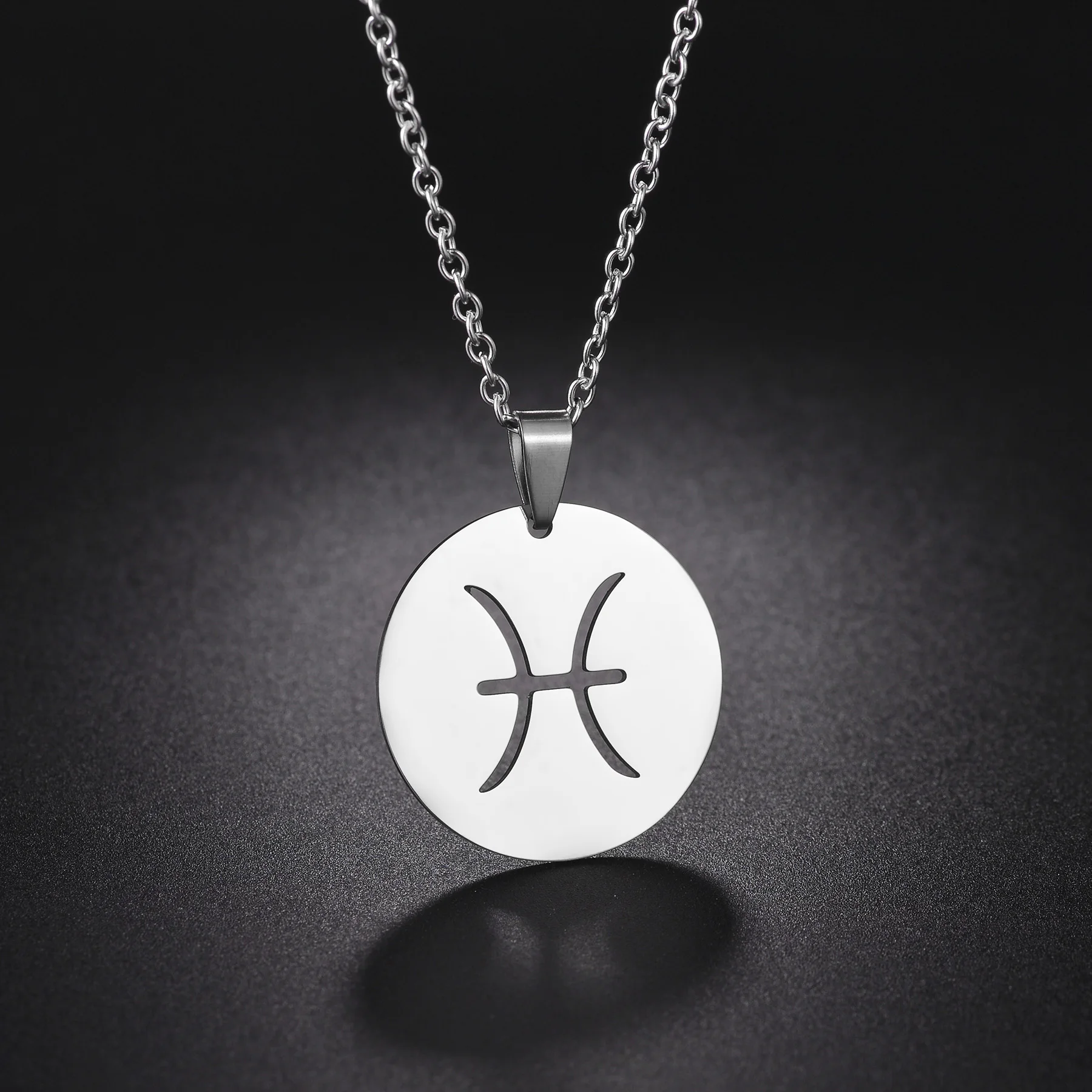 حار Sale12 الأبراج زودياك قلادة سلسلة قلادة للنساء الرجال الحمل برج العذراء برج العقرب الجدي الدلو هدية عيد