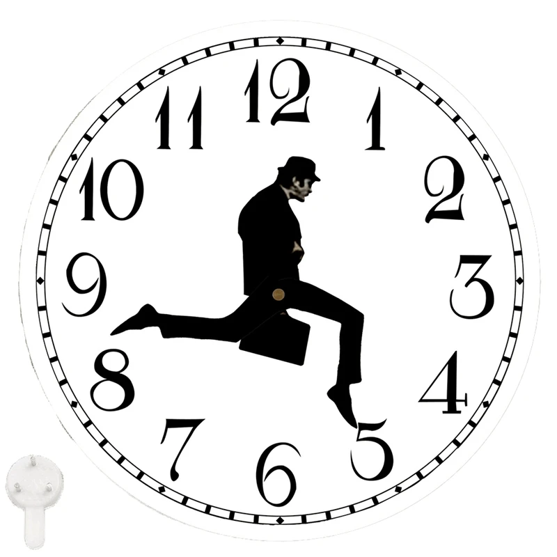 Walks Clock, Silly Walk Wall Clock, A Interesting Wall Clock For Bedroom Kitchen Living Room, Novelty Home Decor Easy Install C