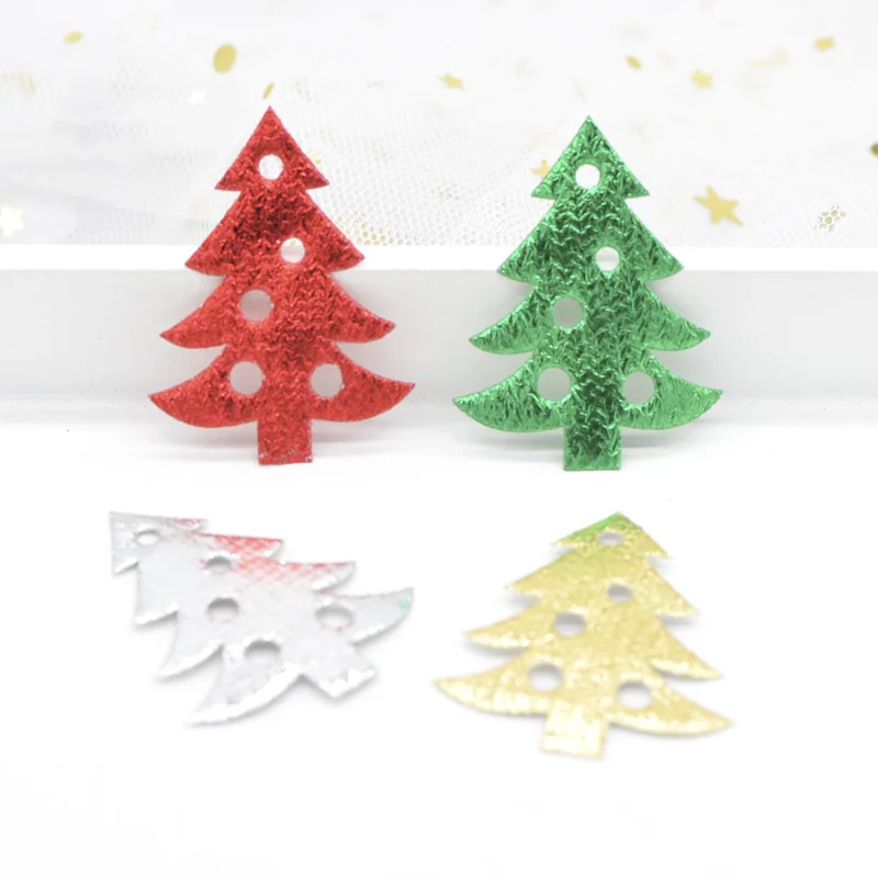 60Pcs Cloth Sequins Patches Christmas Tree Stickers Sew Clothes Jeans Patches Diy Coats Appliques Handmade Accessories